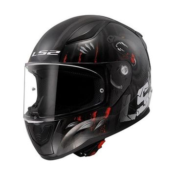 LS2 Rapid 2 Clawn Gri Kırmızı Mat Siyah Kapalı Kask