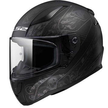 LS2 Rapid 2 Crypt Full Face Siyah Desenli Motosiklet Kaskı