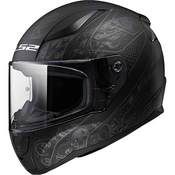 LS2 Rapid 2 Crypt Full Face Siyah Desenli Motosiklet Kaskı