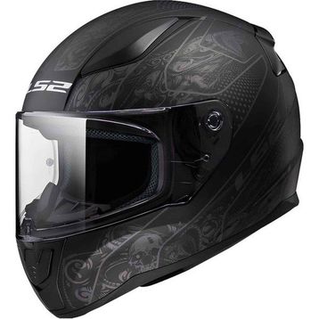 LS2 Rapid 2 Crypt Full Face Siyah Desenli Motosiklet Kaskı