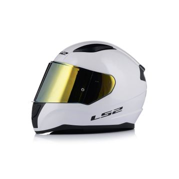 LS2 Rapid 2 Fullface Beyaz Gold Camlı Motosiklet Kaskı
