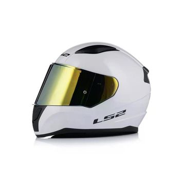 LS2 Rapid 2 Fullface Beyaz Gold Camlı Motosiklet Kaskı