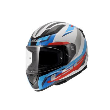 LS2 Rapıd 2 Hyper Beyaz-Mavi-Kırmızı Motosiklet Kaskı