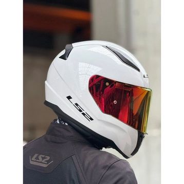 LS2 Rapid 2 Kırmızı Vizör Beyaz Kask