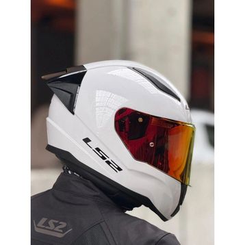 LS2 Rapid 2 Kırmızı Vizör Beyaz Kask