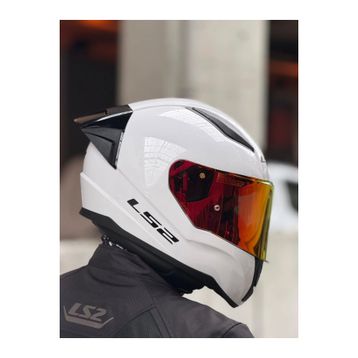 LS2 Rapid 2 Kırmızı Vizör Beyaz Kask