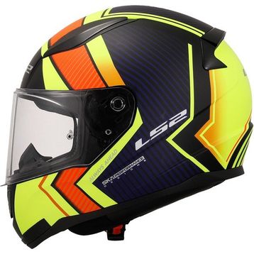LS2 Rapid 2 Mat Neon Sarı Navy Mavi Extra Kapalı Motorsiklet Kask