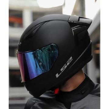 LS2 Rapid 2 Race Fullface Gökkuşağı Camlı Mat Siyah Motosiklet Kaskı