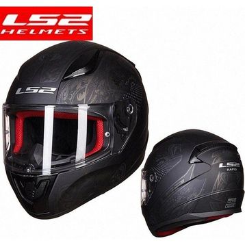 LS2 Rapid Mat Siyah Motosiklet Kaskı