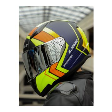 LS2 Rapid Sarı Mavi Motorsiklet Kask