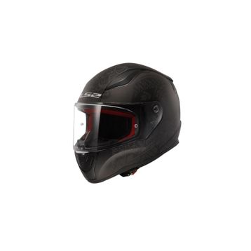 LS2 Rapid Takaroa Mat Siyah Kırmızı Kask