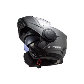 LS2 Scope Hamr Çene Açılır Siyah Motosiklet Kaskı
