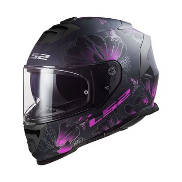 LS2 Storm 2 Burst Full Face Mor Siyah Motosiklet Kaskı