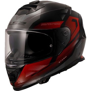 LS2 Storm 2 Kronos Kırmızı-Gri Full Face Motor Kaskı