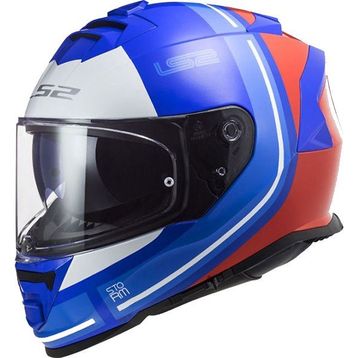 LS2 Storm 2 Slant Full Face Mavi Kırmızı Motosiklet Kaskı