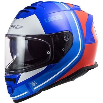 LS2 Storm 2 Slant Full Face Mavi Kırmızı Motosiklet Kaskı