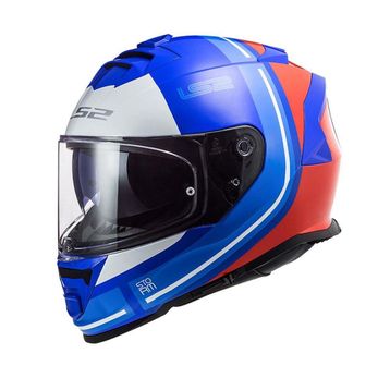 LS2 Storm 2 Slant Full Face Mavi Kırmızı Motosiklet Kaskı