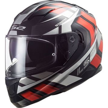 LS2 Stream Evo Loop Full Face Siyah Kırmızı Motosiklet Kaskı