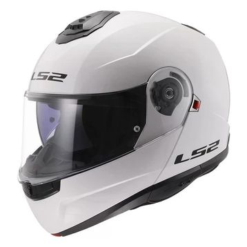 LS2 Strobe 2 Beyaz Çene Açılır Motor Kaskı