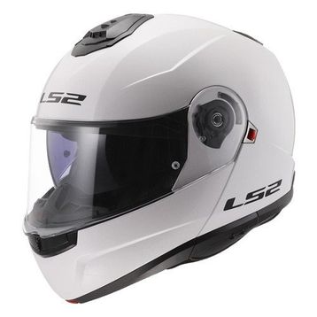LS2 Strobe 2 Beyaz Çene Açılır Motor Kaskı