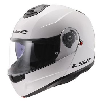 LS2 Strobe 2 Beyaz Çene Açılır Motor Kaskı