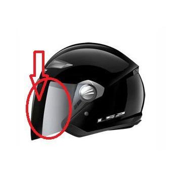 LS2 Track Siyah Kask Camı