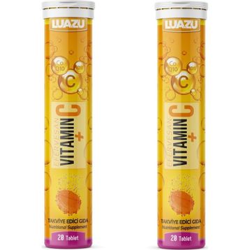Luazu Vitamin C Coenzyme Q10 Vitamin D3 2x20 Efervesan Tablet