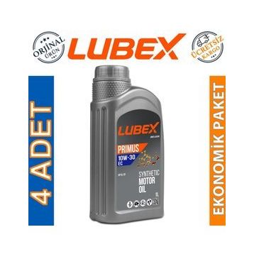 Lubex Primus EC 10W-30 1 lt 4'lü Motor Yağı