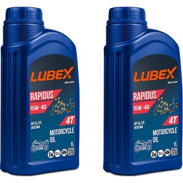 Lubex Rapidus 15W-40 1 L 2'li 4 Zamanlı Motosiklet Yağı