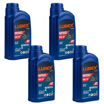 Lubex Rapidus 15W-50 1 L 4'lü 4 Zamanlı Motosiklet Yağı