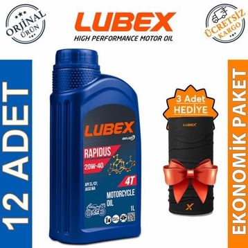 Lubex Rapidus 20W-40 1 L 12'li 4 Zamanlı Motosiklet Yağı