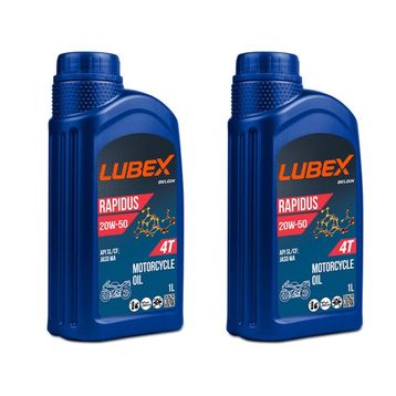 Lubex Rapidus 20W-50 1 L 2'li 4 Zamanlı Motosiklet Yağı