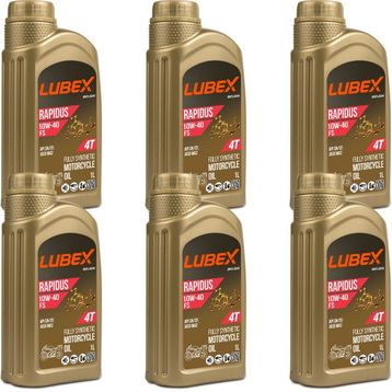 Lubex Rapidus FS 10W-40 1 Lt 6'lı 4 Zamanlı Motosiklet Yağı