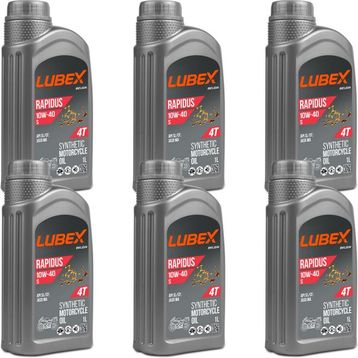 Lubex Rapidus S 10W-40 1 Lt 6'lı 4 Zamanlı Motosiklet Yağı