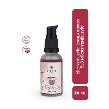 Lucca Glowfusion AHA-BHA 30 ml Peeling Etkili Hyaluronik Asit Allantoin ve Glikolik İçeren Cilt Serumu