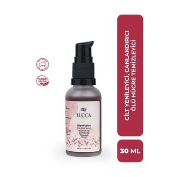Lucca Glowfusion AHA-BHA 30 ml Peeling Etkili Hyaluronik Asit Allantoin ve Glikolik İçeren Cilt Serumu