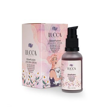 Lucca Glowfusion AHA-BHA 30 ml Peeling Etkili Hyaluronik Asit Allantoin ve Glikolik İçeren Cilt Serumu