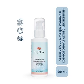 Lucca Solarshield 100 ml SPF50+ Yüksek Koruma Su Bazlı Güneş Kremi