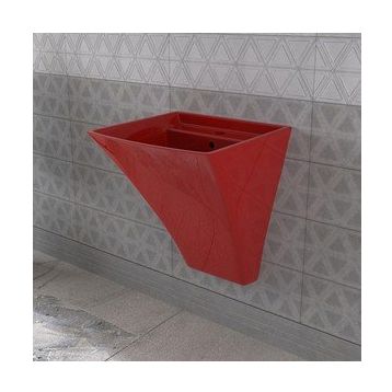 Lucco Loop Kırmızı Asma Monoblok 50 cm Lavabo