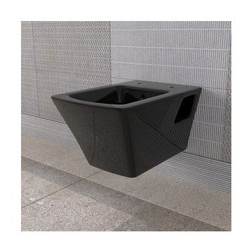 Lucco Loop Parlak Siyah 53 cm Asma Klozet