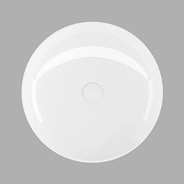 Lucco Lucente Beyaz 43 cm Tezgah Üstü Oval Lavabo