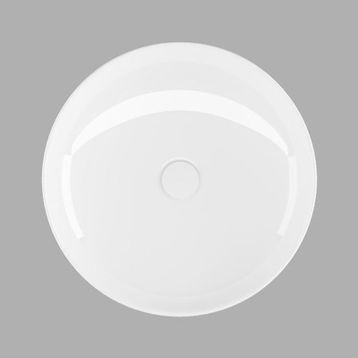 Lucco Lucente Beyaz 43 cm Tezgah Üstü Oval Lavabo