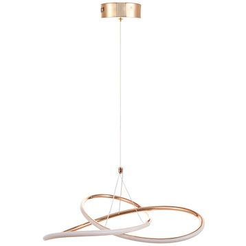 Lucea 80231-02-PB1-FG Leves 50W Büyük Boy Altın Ledli Tekli Avize