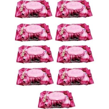 Luckido 90 Adet Kapaklı Gül Kokulu 9 Paket Red Rose Islak Havlu Mendil