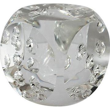 Lucky Art 7x7x7 cm Kristal Cam Dekoratif Zar
