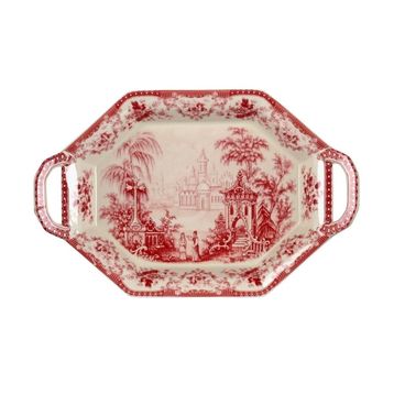 Lucky Art Florantine 37 cm Kırmızı Sunum Tepsisi
