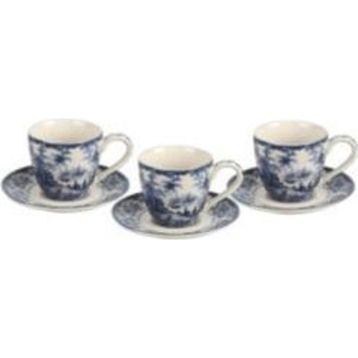 Lucky Art Florantıne 6'lı Mavi Kahve Fincanı Set