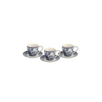 Lucky Art Florantıne 6'lı Mavi Kahve Fincanı Set