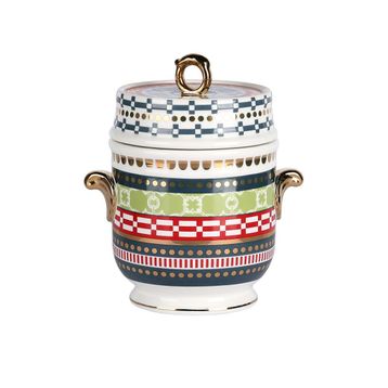 Lucky Art Lancelot New Bone China Porselen Kulplu 16 cm Kavanoz