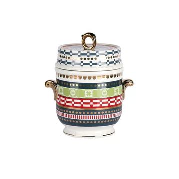 Lucky Art Lancelot New Bone China Porselen Kulplu 16 cm Kavanoz